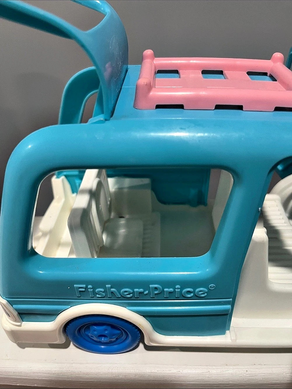 Fisher Price Loving Family Mini Van 1993 Blue & Pink - Picture 12 of 16